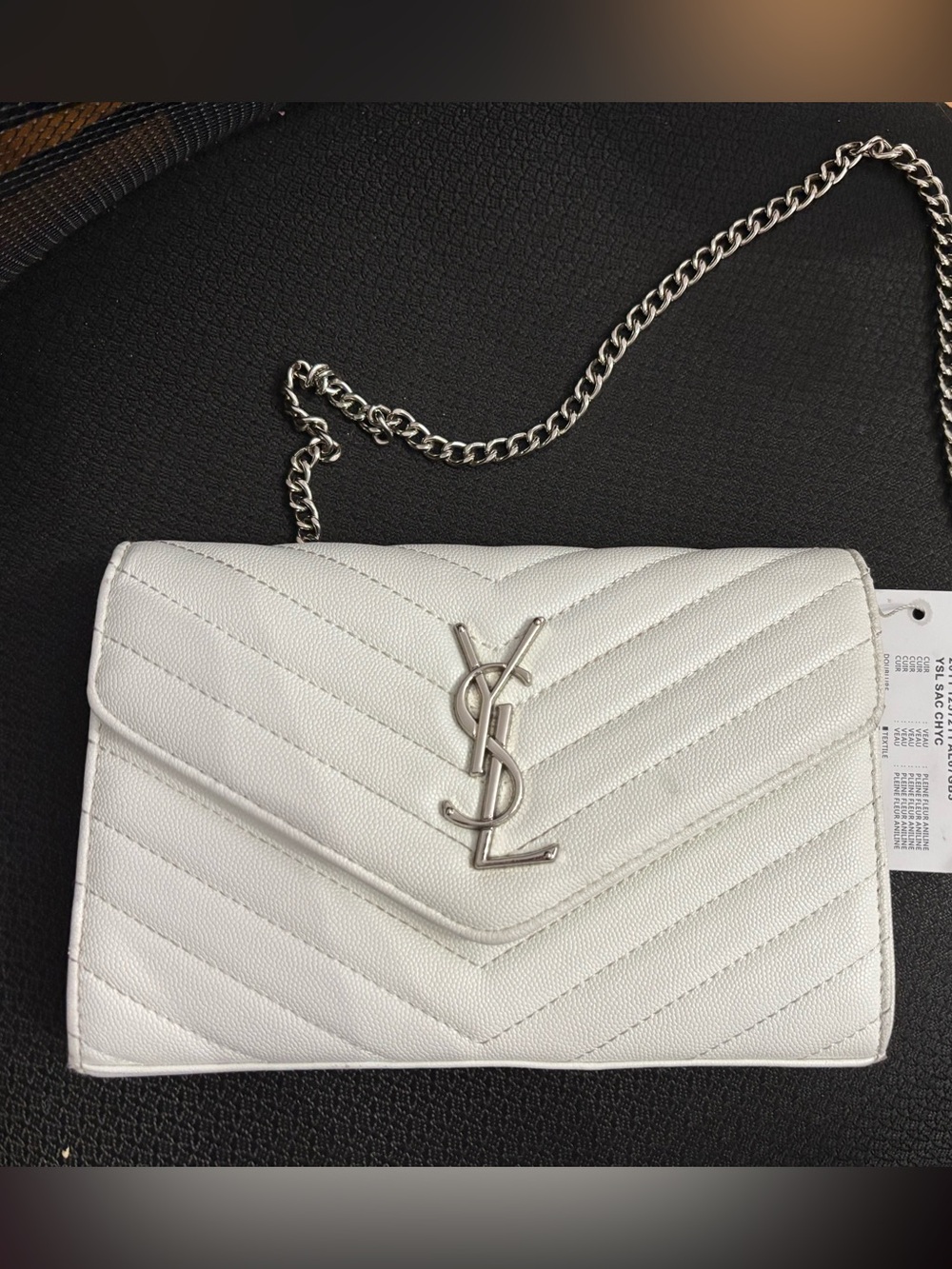 Yves Saint Laurent YSL White Wallet On Chain